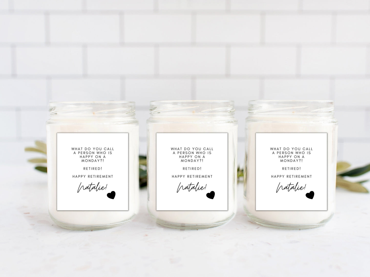 A Sweet Ending to a New Beginning Candle Sticker