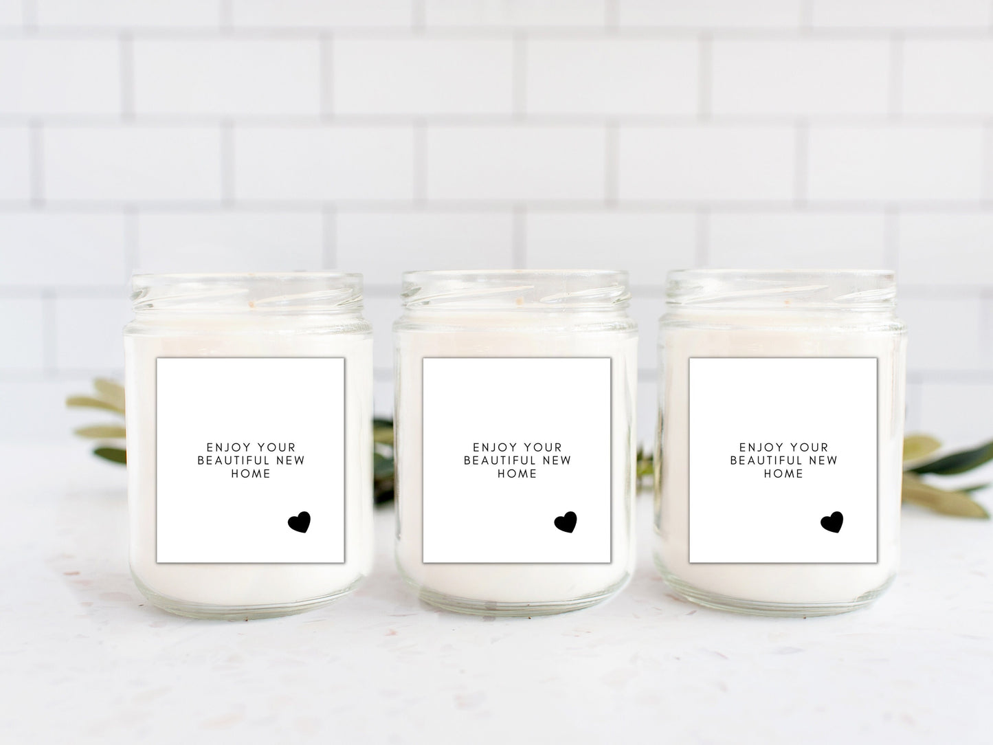 Enjoy Your Beautiful New Home Candle Sticker