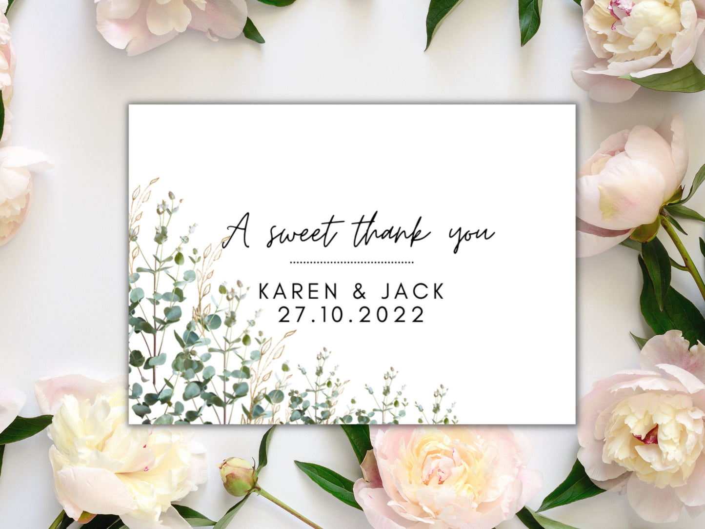 A Sweet Thank You Prosecco Bottle Label