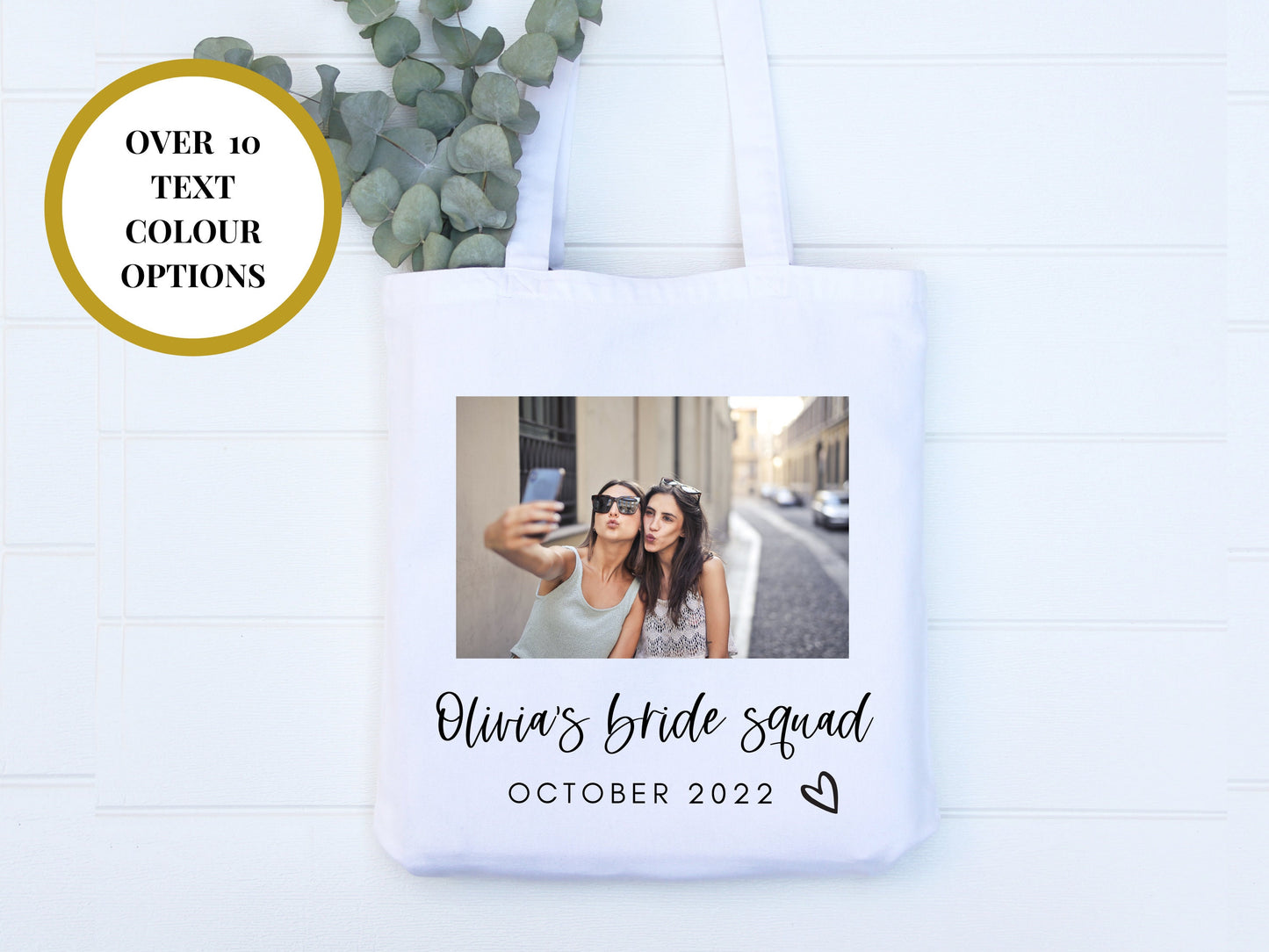 Bride Squad Photo Tote Bag