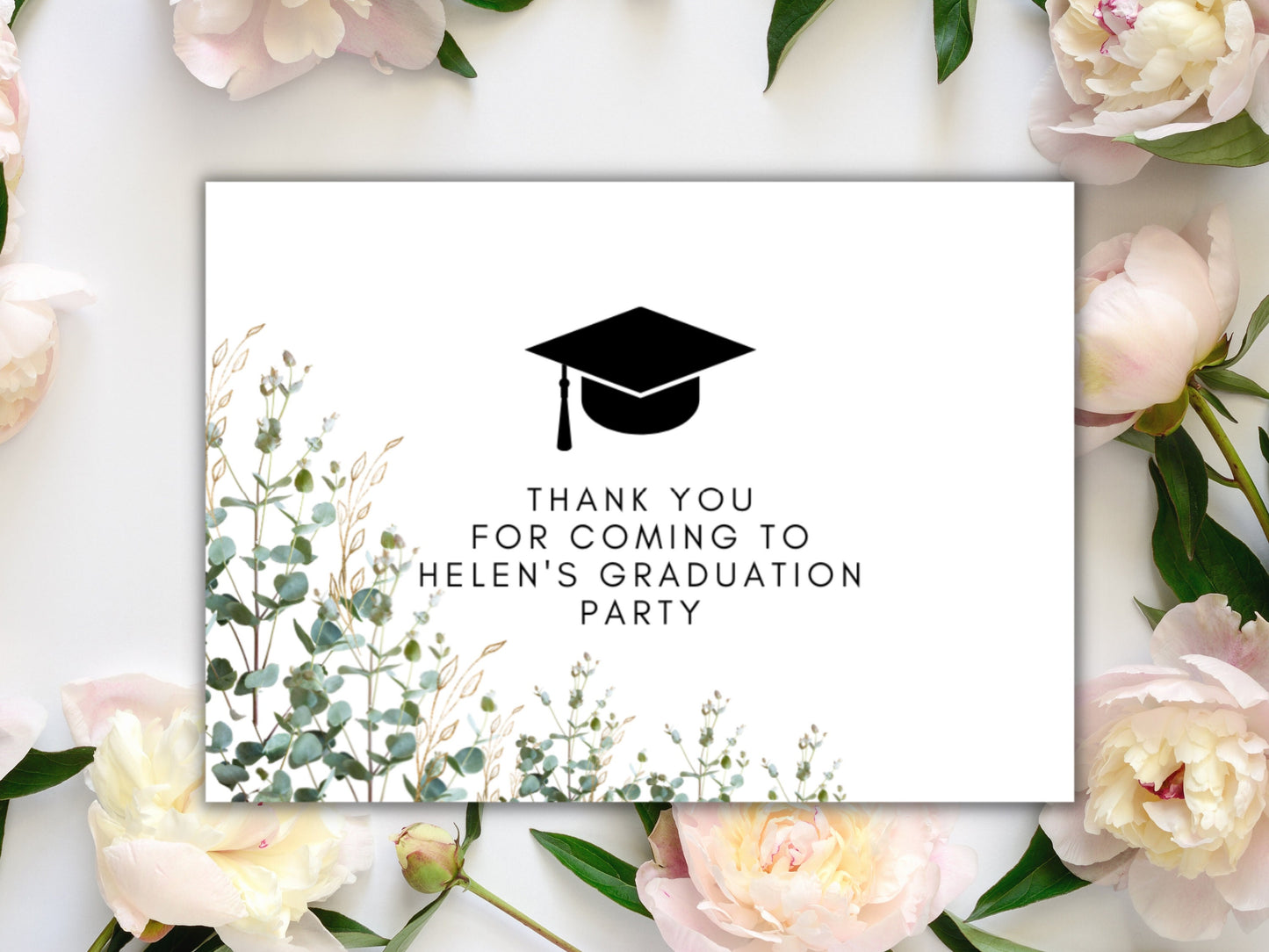 Thank You for Coming to Our Graduation Party Prosecco Bottle Sticker