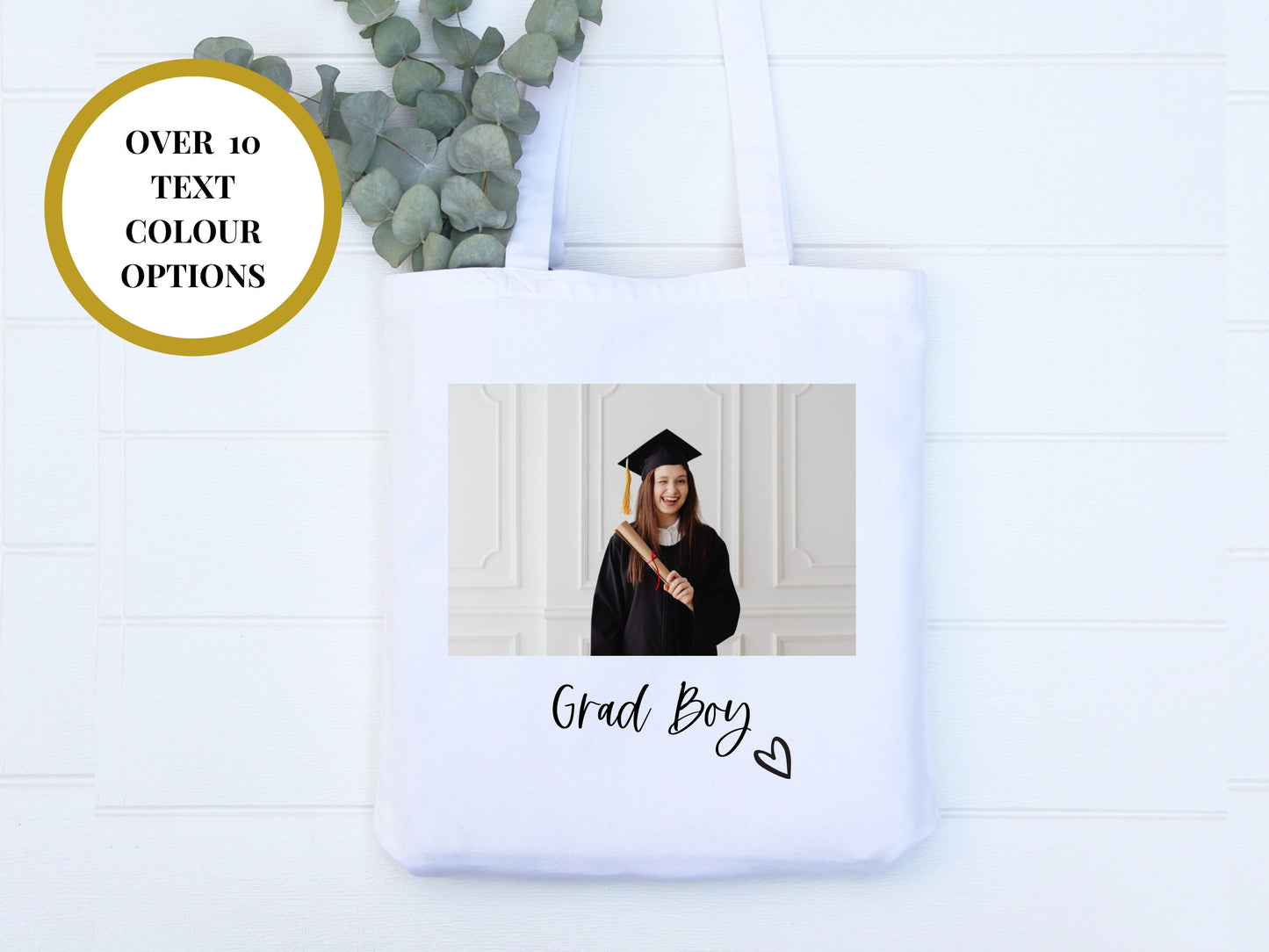 Grad Boy Photo Tote Bag