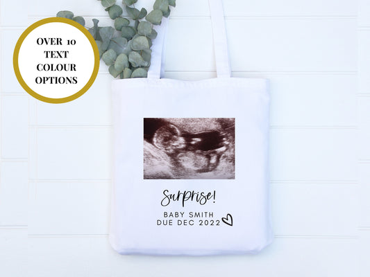 Surprise Pregnancy Announcement Photo Tote Bag