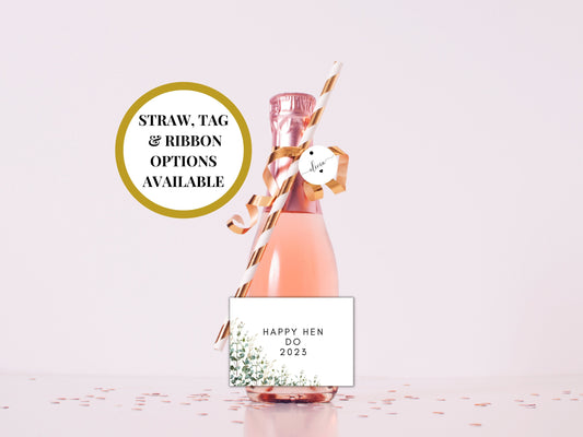 Happy Hen Do Mini Prosecco Bottle Label