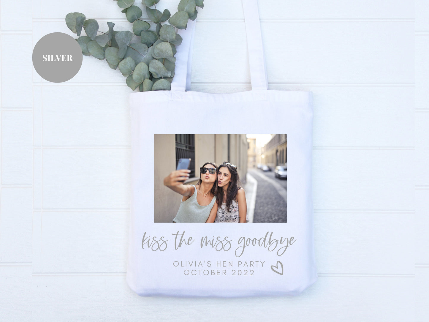 Kiss the Miss Goodbye Photo Tote Bag