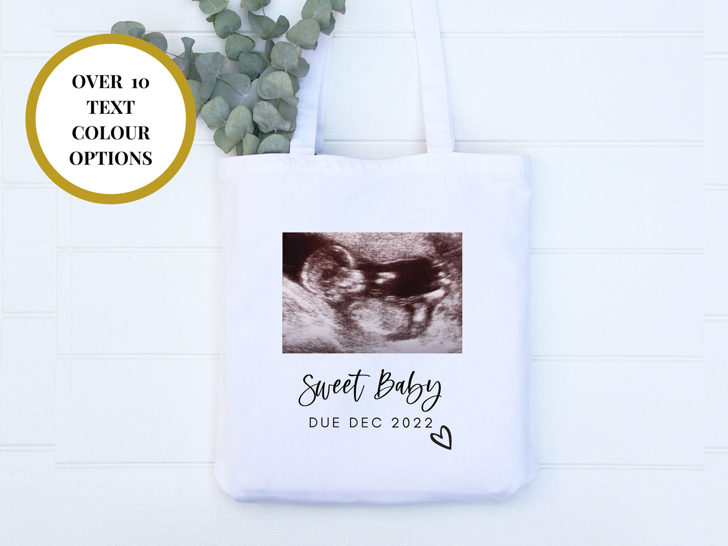 Sweet Baby Pregnancy Announcement Photo Keepsake Tote Bag